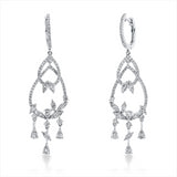 Ohrschmuck 18 kt WG, 22 Brill. 0,42 ct, 168 Brill. 0,63 cti, 8 Brill. 0,38 cti, 2 Brill. 0,06 ct, TW-si