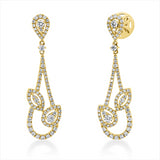 Ohrschmuck 18 kt GG, 26 Brill. 0,29 ct, 132 Brill. 0,51 ct, 2 Brill. 0,11 ct, 2 Brill. 0,08 ct, F-vsi/si