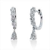 Ohrschmuck 18 kt WG, 2 Brill. 0,02 ct, TW-si, 2 Brill. 0,18 ct, TW-si, 8 Brill. 0,51 ct, TW-si