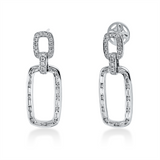Ohrschmuck 18 kt WG, 28 Brill. 0,18 ct, F-vsi/si, 24 Bag. 0,55 ct, F-vsi/si, 32 Brill. 0,30 ct, F-vsi/si