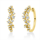 Creolen 18 kt GG, 8 Brill. 0,22 ct, F-vsi/si, 22 Brill. 0,34 ct, F-vsi/si, 2 Brill. 0,11 ct, F-vsi/si, 2 Brill. 0,08 ct, F-vsi/si