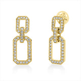 Ohrschmuck 18 kt GG, 82 Brill. 1,05 ct, F-vsi/si