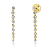 Ohrschmuck 18 kt GG, 12 Brill. 0,81 ct, TW-si, 6 Brill. 0,15 ct, TW-si