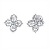 Ohrstecker 18 kt WG, 64 Brill. 0,78 ct, TW-si, 8 Tropfen 0,65 ct, F-vsi/si, 10 Brill. 0,29 ct, TW-si