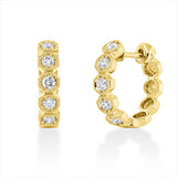 Creolen 18 kt GG, 10 Brill. 0,57 ct, TW-si