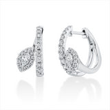 Creolen 18 kt WG, 16 Brill. 0,25 ct, TW-si, 24 Brill. 0,15 ct, TW-si, 2 Nav. 0,17 ct, F-vsi/si, 4 Brill. 0,12 ct, TW-si