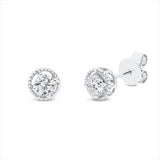 Ohrstecker 18 kt WG, 2 Brill. 0,39 ct, TW-pi