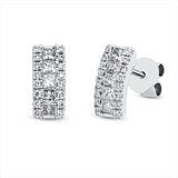 Ohrstecker 18 kt WG, 10 Princ. 0,33 ct, TW-si, 32 Brill. 0,15 ct, TW-pi