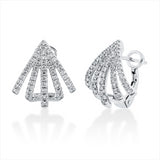 Ohrschmuck 18 kt WG, 98 Brill. 0,61 ct, TW-pi