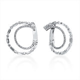 Ohrschmuck 18 kt WG, 18 Bag. 0,39 ct, TW-si, 74 Brill. 0,38 ct, TW-si