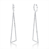Ohrschmuck 14 kt WG, 186 Dia. 0,73 ct, TW-pi