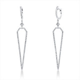 Ohrschmuck 14 kt WG, 192 Dia. 0,55 ct, TW-si