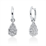 Ohrschmuck 18 kt WG, 20 Brill. 1,58 ct, TW-si
