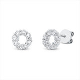 Ohrstecker 18 kt WG, 16 Brill. 0,47 ct, TW-si