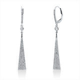Ohrschmuck 14 kt WG, 186 Dia. 0,52 ct, TW-si, 2 Brill. 0,04 ct, TW-si