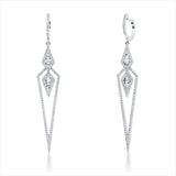 Ohrschmuck 18 kt WG, 20 Trap. 0,33 ct, TW-si, 264 Brill. 0,79 ct, TW-si