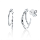 Ohrschmuck 18 kt WG, 8 Bag. 0,19 ct, TW-si, 42 Brill. 0,20 ct, TW-si