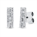 Ohrstecker 14 kt WG, 8 Bag. 0,15 ct, TW-si, 44 Dia. 0,12 ct, TW-si