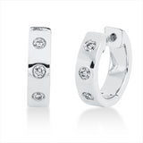 Creolen 18 kt WG, 6 Brill. 0,16 ct, F-vsi