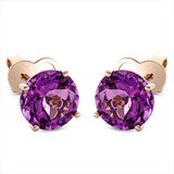 Ohrstecker 18 kt RG, Sicherheitsverschluss, 2 Amethyste 3,80 ct pink