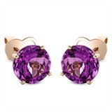 Ohrstecker 18 kt RG, Sicherheitsverschluss, 2 Amethyste 3,80 ct pink