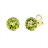 Ohrstecker 18 kt GG, Sicherheitsverschluss, 2 Peridot 4,40 ct grün