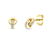 Ohrstecker 18 kt GG, 52 Brill. 0,23 ct, TW-si