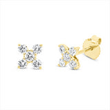 Ohrstecker 18 kt GG, 10 Brill. 0,41 ct, TW-si