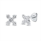 Ohrstecker 18 kt WG, 10 Brill. 0,69 ct, TW-si