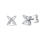 Ohrstecker 18 kt WG, 8 Nav. 0,80 ct, TW-vsi/si