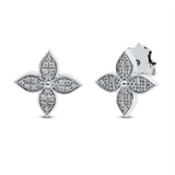Ohrstecker 18 kt WG, 48 Brill. 0,15 ct, TW-si