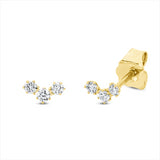 Ohrstecker 18 kt GG, 6 Brill. 0,14 ct, TW-si