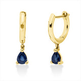 Ohrschmuck 18 kt GG, 2 Saphire 0,40 ct blau