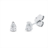 Ohrstecker 18 kt WG, 2 Tropfen 0,21 ct, TW-si