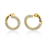 Ohrschmuck 18 kt GG, 46 Brill. 0,24 ct, TW-si, 52 Brill. 0,34 ct, TW-si
