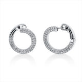 Ohrschmuck 18 kt WG, 46 Brill. 0,24 ct, TW-si, 52 Brill. 0,33 ct, TW-si