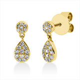 Ohrschmuck 18 kt GG, 14 Brill. 0,05 ct, TW-si, 22 Brill. 0,17 ct, TW-si