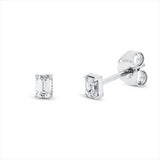 Ohrstecker 18 kt WG, 2 Sm.schliff 0,24 ct, TW-si