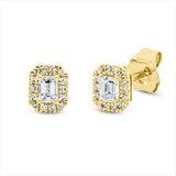 Ohrstecker 18 kt GG, 2 Sm.schliff 0,26 ct, TW-si, 28 Dia. 0,07 ct, TW-si