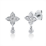 Ohrstecker 18 kt WG, 12 Brill. 0,25 ct, TW-si
