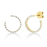 Ohrschmuck 18 kt GG, 36 Brill. 0,40 ct, TW-si