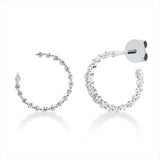 Ohrschmuck 18 kt WG, 36 Brill. 0,42 ct, TW-si