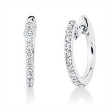 Creolen 18 kt WG, 24 Brill. 0,25 ct, TW-si