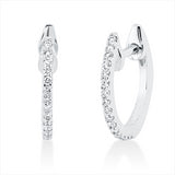 Creolen 18 kt WG, 32 Brill. 0,11 ct, TW-si