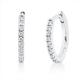 Creolen 18 kt WG, 22 Brill. 0,15 ct, TW-si