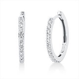 Creolen 18 kt WG, 24 Brill. 0,24 ct, TW-si