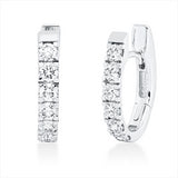 Creolen 18 kt WG, 12 Brill. 0,99 ct, TW-si