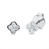 Ohrstecker 18 kt WG, 8 Brill. 0,18 ct, TW-si, 2 Brill. 0,02 ct, TW-si