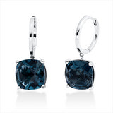 Ohrschmuck 18 kt WG, 2 Topase 8,50 ct Lond. blue