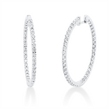 Creolen 18 kt WG, 86 Brill. 1,52 ct, TW-vsi